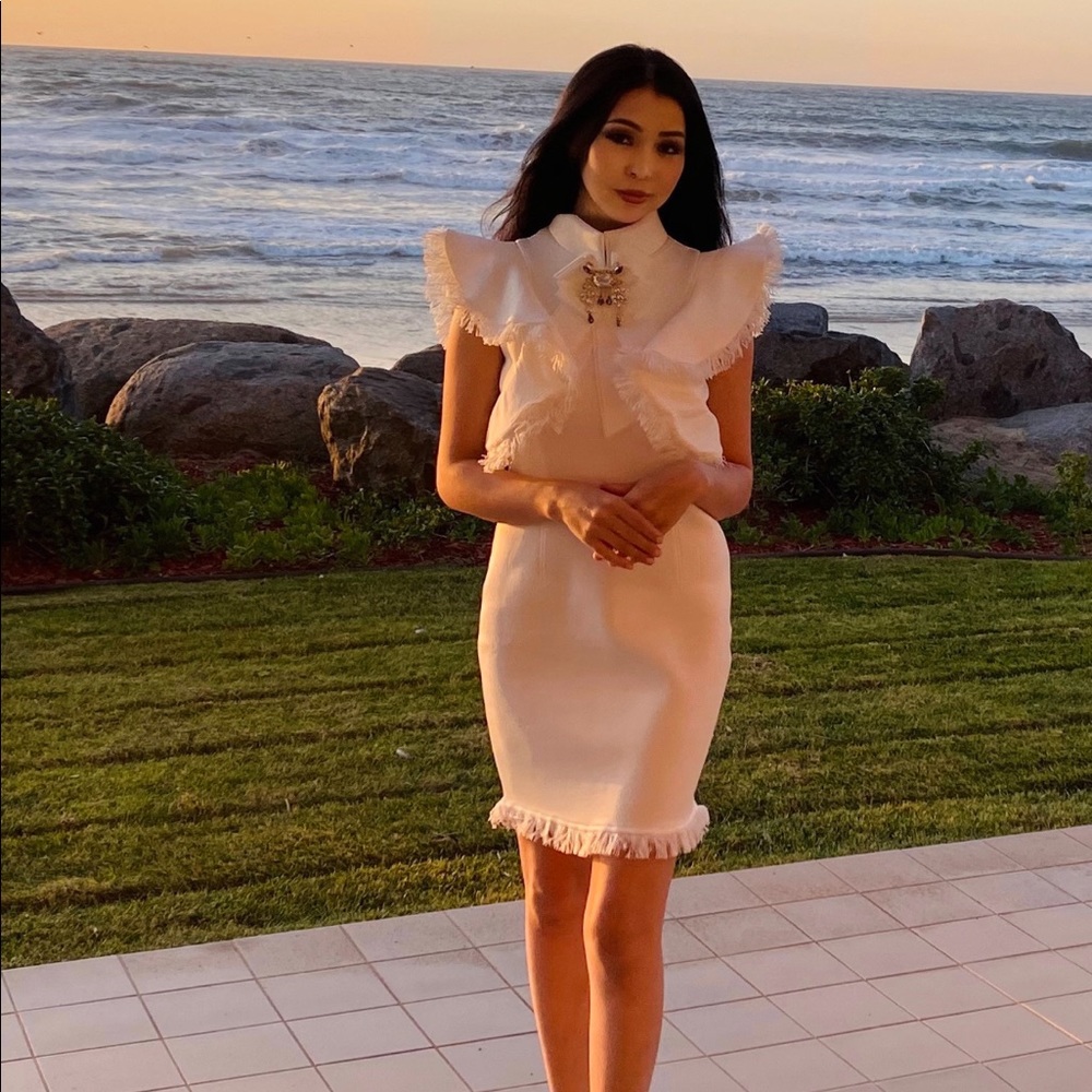 White elegant dress